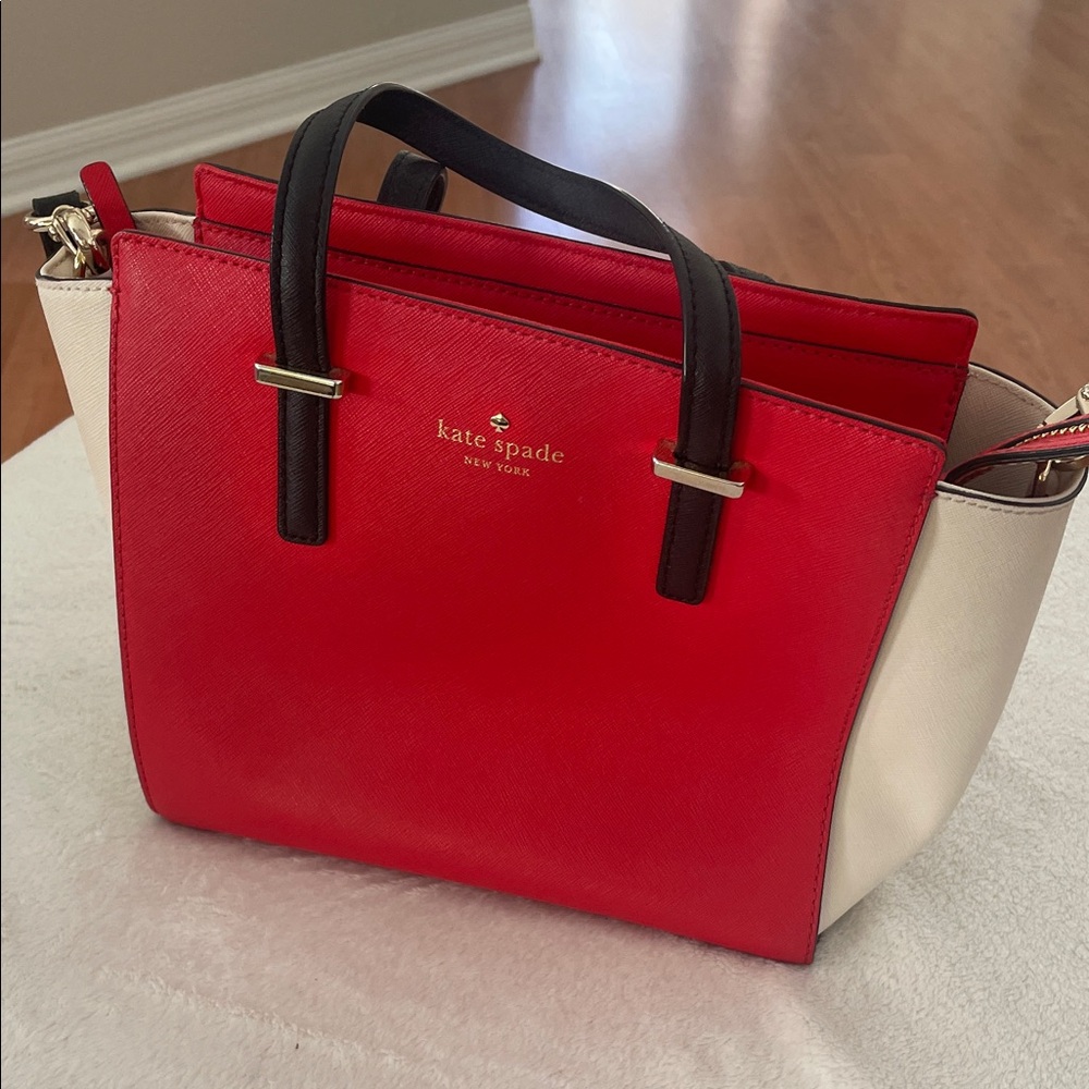 Kate Spade Red and White Satchel